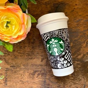 Starbucks Cup Art Deco | Plastic Reusable to-go